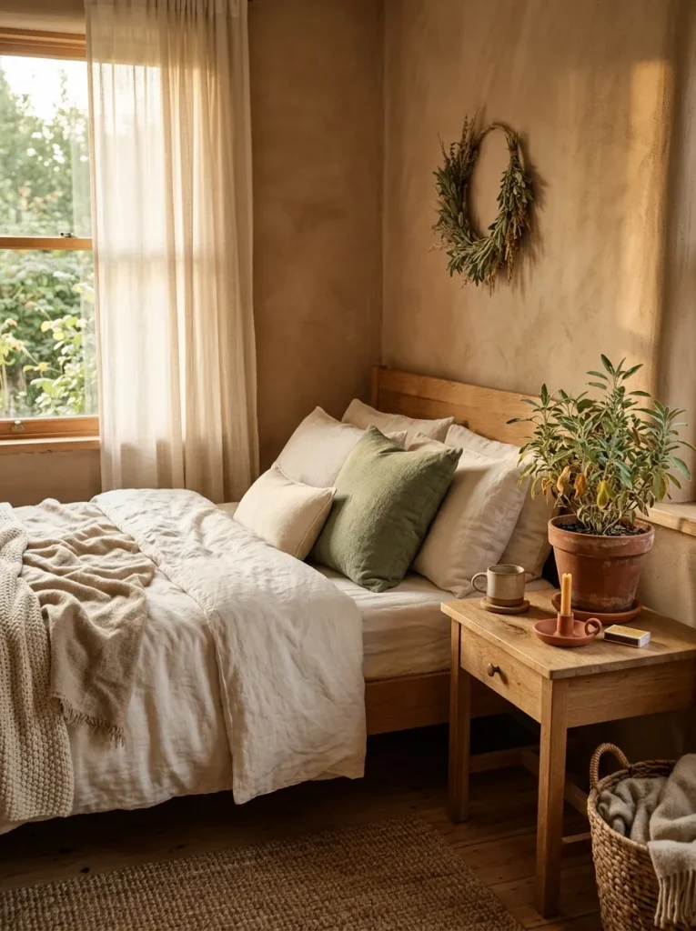 18. Warm Clay, Dried Sage, and Soft Ivory