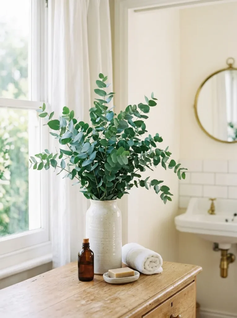 9. Fresh Eucalyptus in a Tall Vase